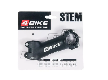 Вынос руля ''4BIKE'', алюминиевый, TDS-D601, L:60, R:+3°, D:31.8мм, инд упаковка, чёрный