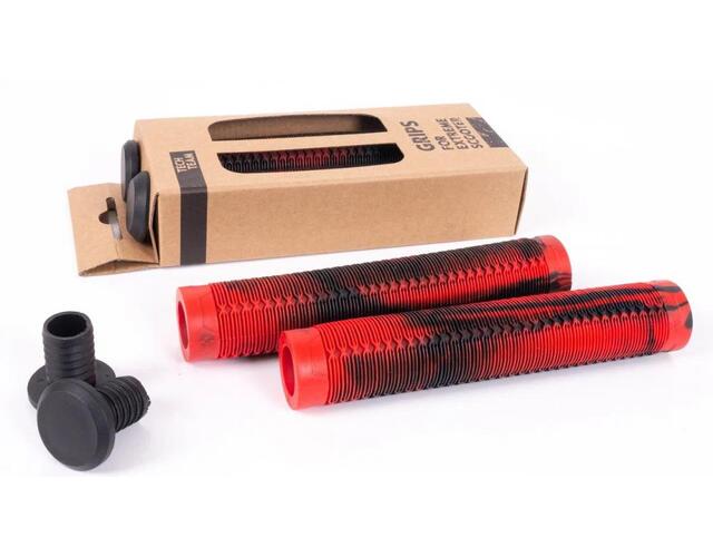Грипсы 2шт с барендами Egoist 165 mm, red-black на трюковой самокат 294354
